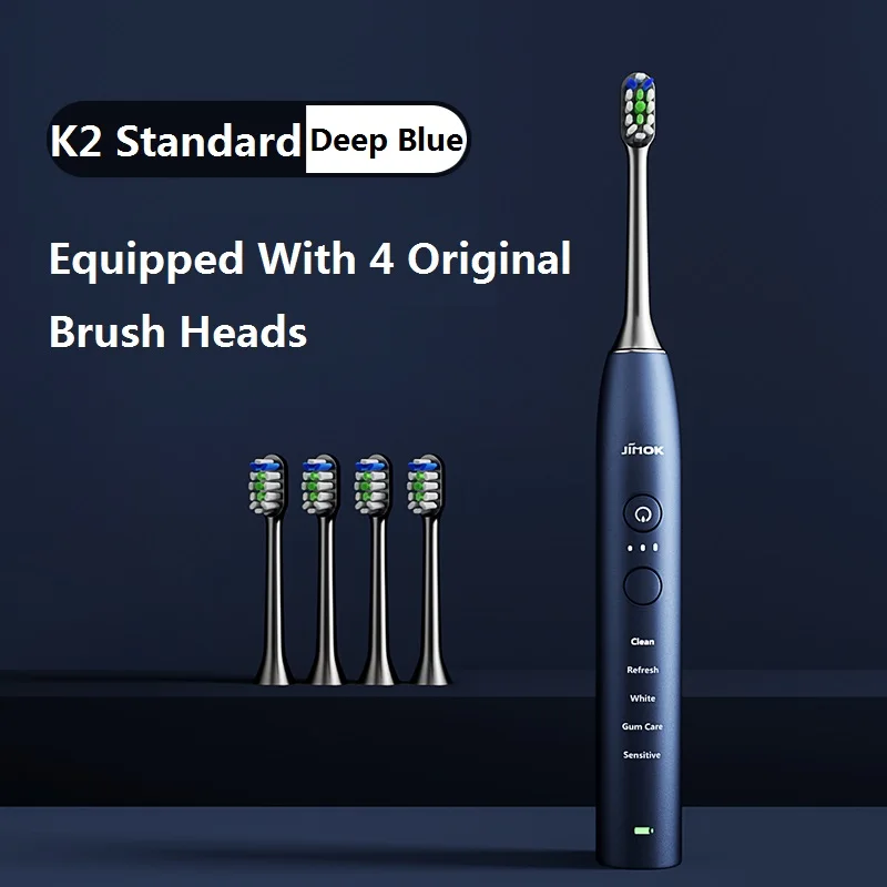 thumbnail image 1 of Cepillo de dientes eléctrico JIMOK K2, potente cepillo de dientes eléctrico ultrasónico, recargable por USB, tecnología médica blanqueadora para adultos, cepillado K2, 1 of 5