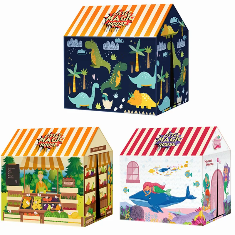 Kids Gifts Outdoor Toy Tents Castle Play Tent Portable Foldable Tipi Prince Folding Tent Children Boy Cubby Girl Play House 5