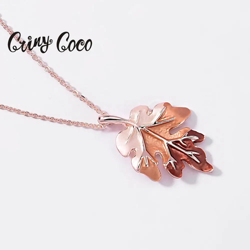 Ожерелье-чокер Cring Coco 2020 цвета розового золота с Кленовым листом массивное