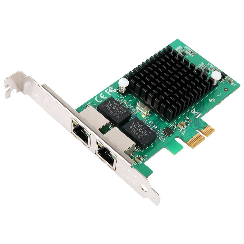 Gigabit Ethernet Pci-E сетевой контроллер карты 10/100/1000 Мбит/с, Rj45 X2 двойной 2 порта Pcie сервер сетевой интерфейс карты Lan адаптация