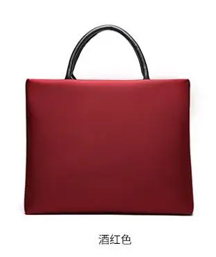 Большой Вместительный мужской деловой кожаный портфель для ноутбука Повседневная мужская сумка через плечо портфель для компьютера короткий чехол для ноутбука - Цвет: Красный
