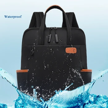 Waterproof Women Business Backpack Fashion Oxford Student School Backpacks 13.4 Inch Laptop Bag Casual Travel Rucksack Mochila 5