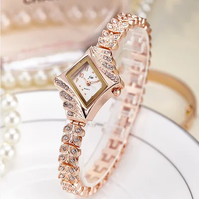 

Top Brand Women Bracelet Watch Fashion Ladies Stainless Steel Band Alloy Quartz Wristwatch Luxury Rose Gold Watches For Female