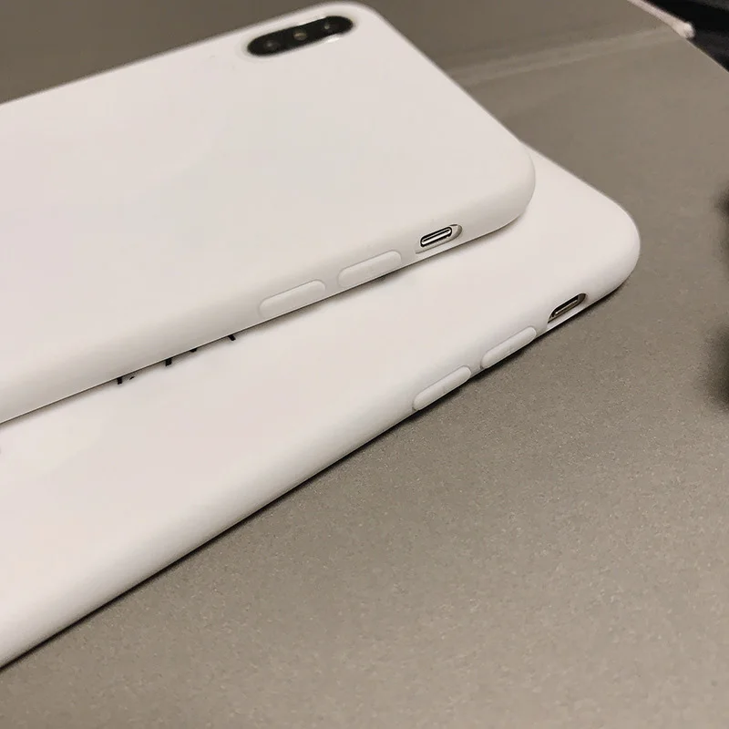 Японский простой Забавный чехол с белым котом для iPhone 11, XR, X, Xs, Max, 8, 7, 6 Plus, 6 S, 5S, SE, мягкий силиконовый чехол для телефона, карамельный чехол, Fundas