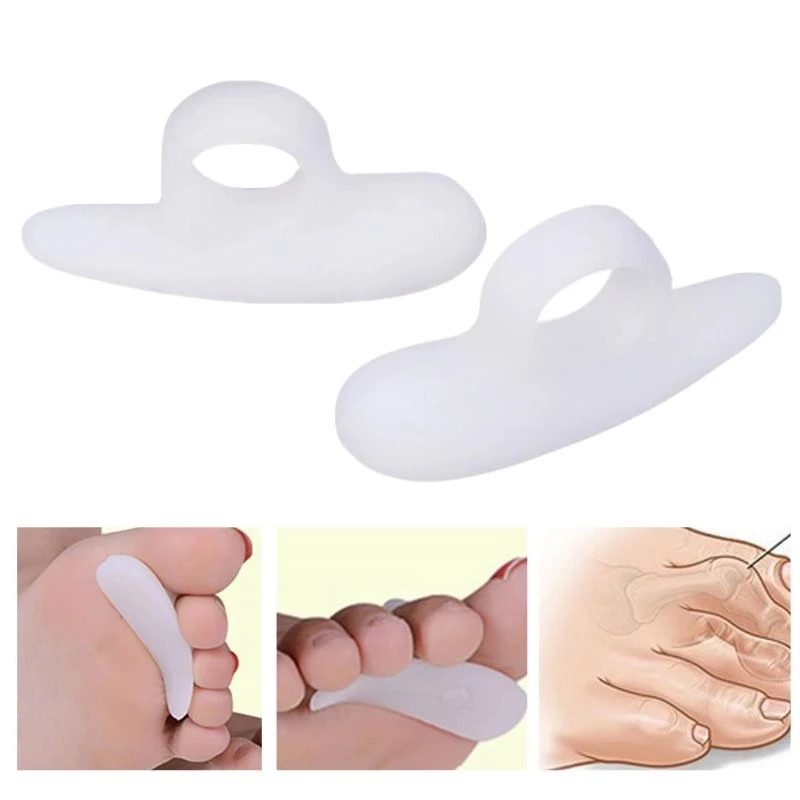 Toe Separators 2Pcs = 1Pair Silicone Gel Straightener Orthopedic Rings Toe Separator Hallux Valgus Correction Hammer Protector Feet Care Pedicure,toe separators,toe spreader,toe corrector,finger toe separator,toe protectors