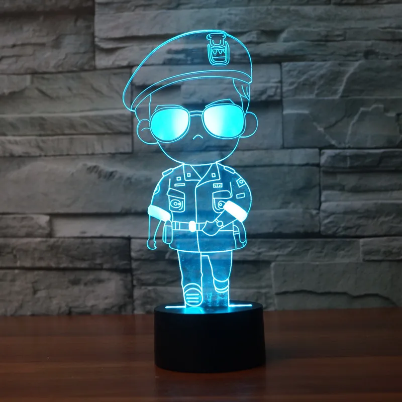 

2019 Foreign Trade New Style Song Joong Ki 3D Lamp Colorful Touch Control LED Visual Lamp Gift Decoration Atmosphere Lamp