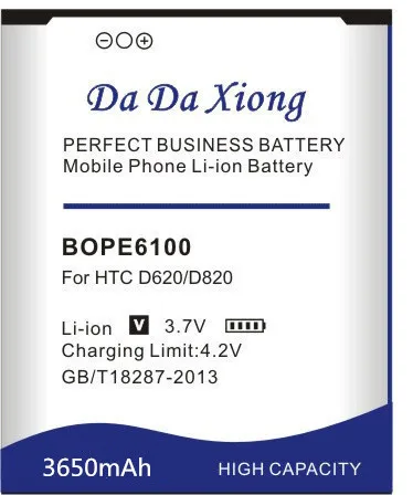 Da Xiong 3650mAh BOPE6100 литий-ионный аккумулятор для телефона htc Desire 620 620G D620 D620h D620u Desire 820 Mini D820mu A50M