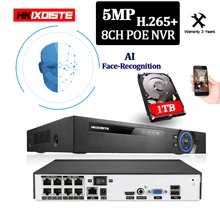 HKIXDISTE PoE NVR рекордер система 8CH 4CH поддержка 4MP, 5MP, 4K 8MP H.265 сжатие PoE IP камера, XMEYE смартфон удаленное приложение