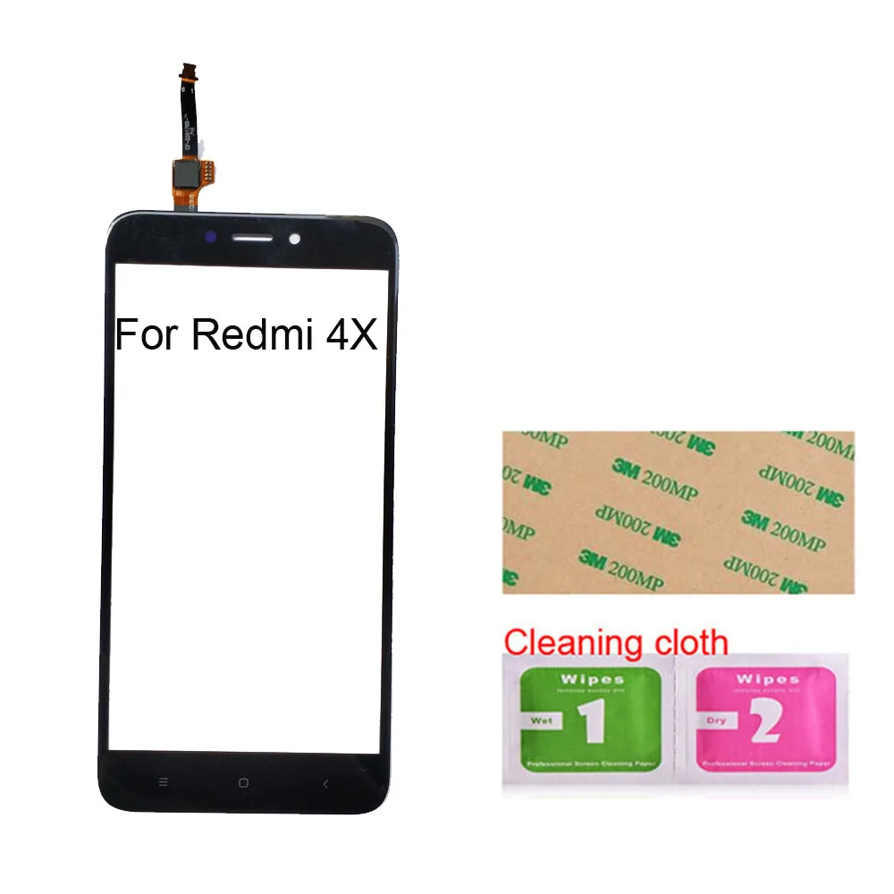 5,0 ''сенсорный экран для Xiaomi Redmi 4A 4X сенсорный экран дигитайзер сенсор стеклянная панель Замена - Цвет: 4X Black