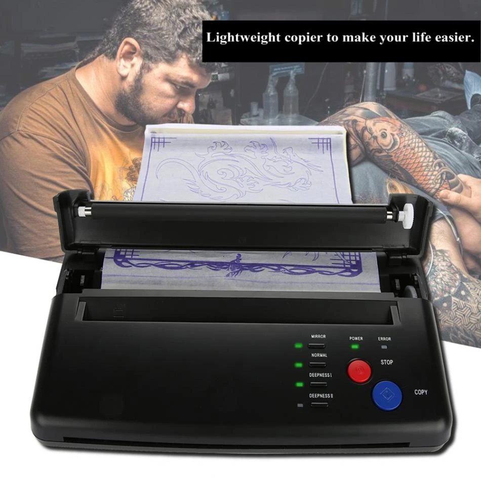 stencil machine tattoo