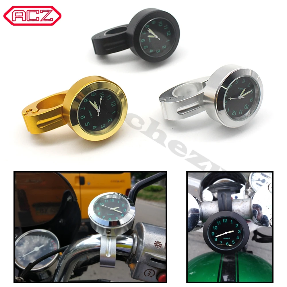 Универсальные мотоциклетные часы Speedometro ACZ 7/8 &quot1&quot с черным циферблатом для Harley