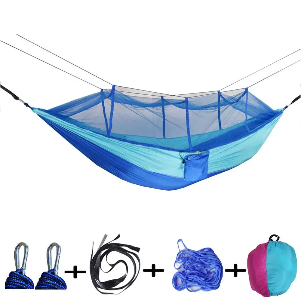 

Outdoor Camping Ultralight Portable Anti-mosquito Firm Mosquito Net Parachute Hammock Tent Double Persons Hanging Swing Bed