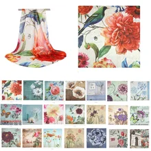 Fashion Hijab Scarf For Women Print Silk Satin Hair Scarfs Kerchief 70*70cm Square Neckerchief Headband Scarves For Ladies 2020