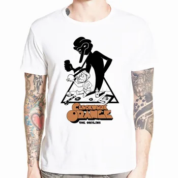 

O-Neck Short Sleeves Alex Malcolm McDowell T Shirt Men Print Stanley Kubrick's Clockwork Orange T-shirt Street Wear