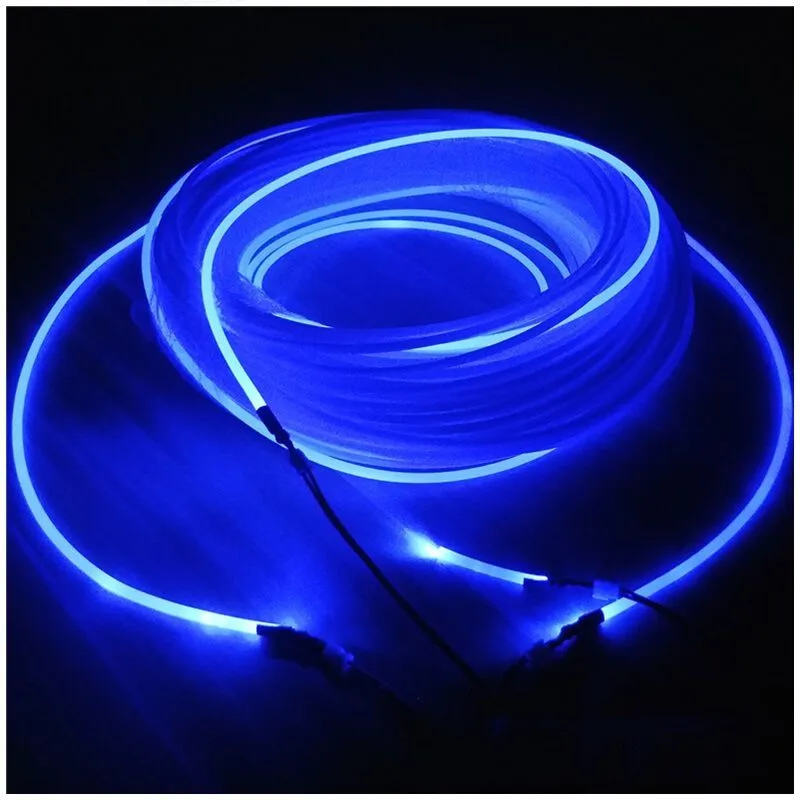 

8mm(Dia.) Car Home DIY LED Lighting PMMA transparent Side Glow plastic Fiber Optic Cable Hanging lamp Curtain Pool Light Decor