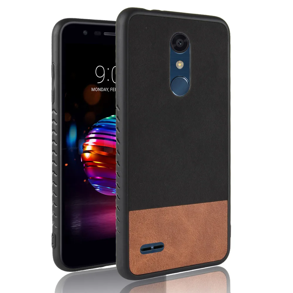 10 шт./лот TPU+ PU+ PC защитный винтажный джинсовый ТПУ мягкий кожаный чехол для телефона для LG K10 LGK10 Fundas Coque