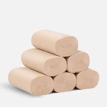 

6pcs Roll Toilet Paper Tissue 4 Layer Natureal Wood Thickened Soft Skin-friendly Disposable Household Toliet Paper Paper 2020