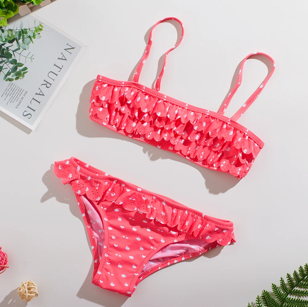 Girls Swimsuit Bikini-Set Two-Pieces Toddler Kids Sets-St226 2--12y High-Quality