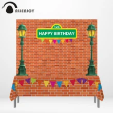 ^#Cheap Allenjoy happy birthday banner light Sesame Street comic family party tablecloth table cover photo background desk fabric ^#Cheap Allenjoy happy birthday banner light Sesame Street comic family party tablecloth table cover photo background desk fabric