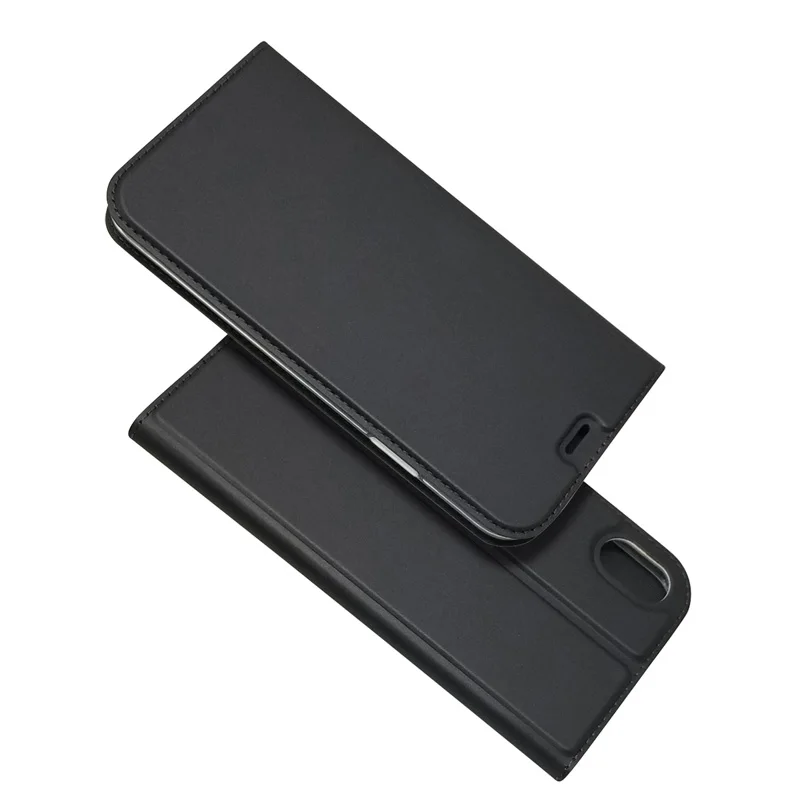 Магнитный поглощающий кожаный флип чехол Чехлы покрытие телефон аксессуары для iPhone 11 Pro X XR XS MAX 8 8Plus 7 6 6S Plus 5G 5S SE - Цвет: Черный