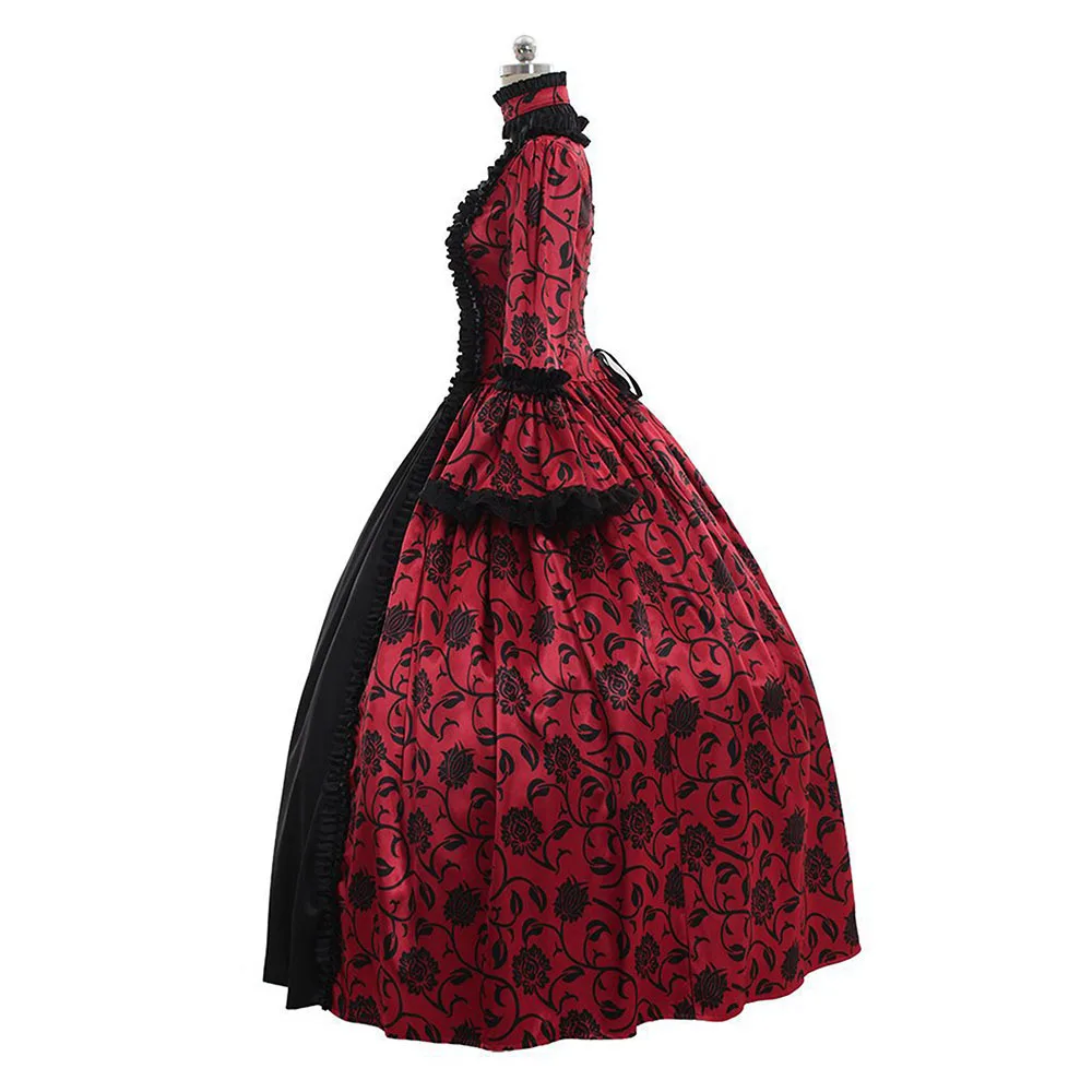 

Medieval Renaissance Gothic Retro Gown Long Dress Wizard Cosplay Clothes Victorian Gothic Steampunk Vintage Ball Gown Dress