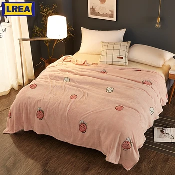 

LREA Hot sale The original single strawberry pink Blanket the most popular elements and design comfortable warm blanket