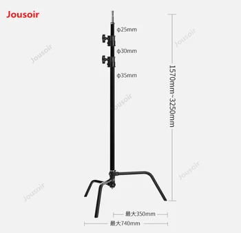 

Photography Studio Black Magic Leg C-type Light Stand Photography Stainless Steel Stand for softbox Studio Light CD50 T07