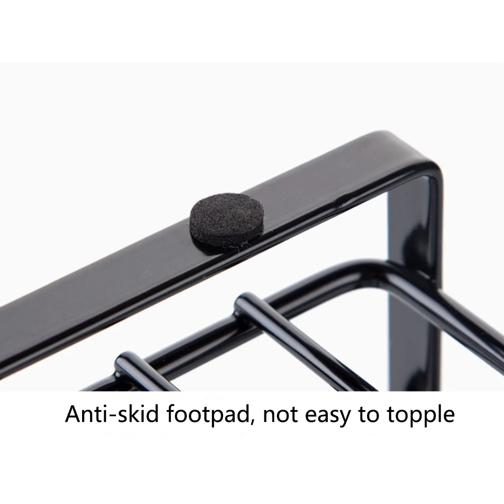 

Saving Space Storage 2 Tier Durable Organizer Stand Iron Art Kitchen Shelf Countertop Spice Rack Portable Holder