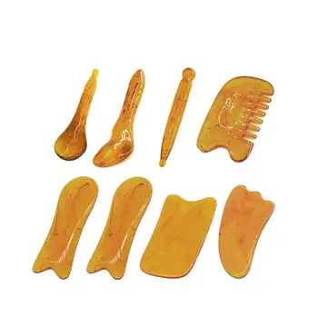 

8 Pcs Guasha Scrapers Back Arm Face Eyes Head Gua Sha Massage Board Scraping Trigger Point Acupuncture Treatment Therapy A4