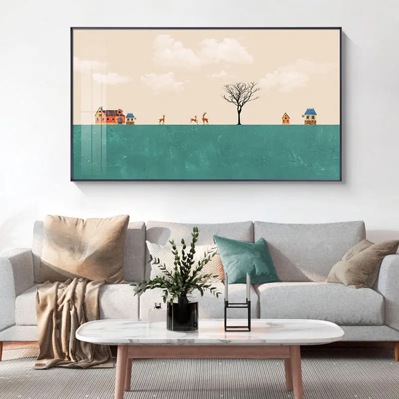 Canvas Paitning Fairytale Castle Wall Art Painting Pictures Decorative Wall Pictures for Living Room Nodic Art Home Decoration