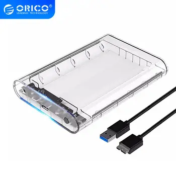 

ORICO 3139U3 3.5 inch Transparent HDD Enclosure Case USB 3.0 5Gbps SATA3.0 Support UASP 8TB Drives for Notebook Desktop PC