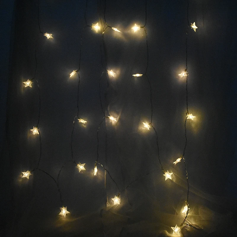 1.5/2/3/5m LED Star Light String Twinkle Garlands Christmas Lamp Holiday Party Wedding Decorative Fairy Lights Battery Powered 1.5/2/3/5m LED Star Light String Twinkle Garlands Christmas Lamp Holiday Party Wedding Decorative Fairy Lights Battery Powered