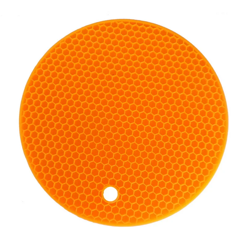 Orange 5pc 5 шт. круглый термостойкий силиконовый коврик для напитков подставки для чашек Нескользящая подставка для горшка настольная кухонная салфетка-подставка аксессуары Onderzetters - Цвет: Orange 5pc
