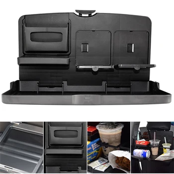 

Car Cup Holder Drink Bottle Stand Car Dining Table for Children Chair Plate Back Seat Tablet phone Stand Car Storage box Folding