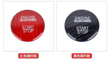 

For Mercedes Benz A B C GLC GLA CLA ML GL Class W176 W246 W205 X253 X156 C117 Engine Start Button Carbon Fiber Cover Car Styling