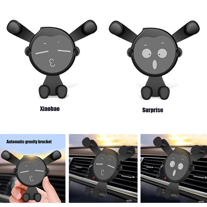 Автомобильный держатель для телефона Gravity Phone Mount для автомобиля Vent Cartoon All Degree Rotation Navigation Bracket NK-Shopping