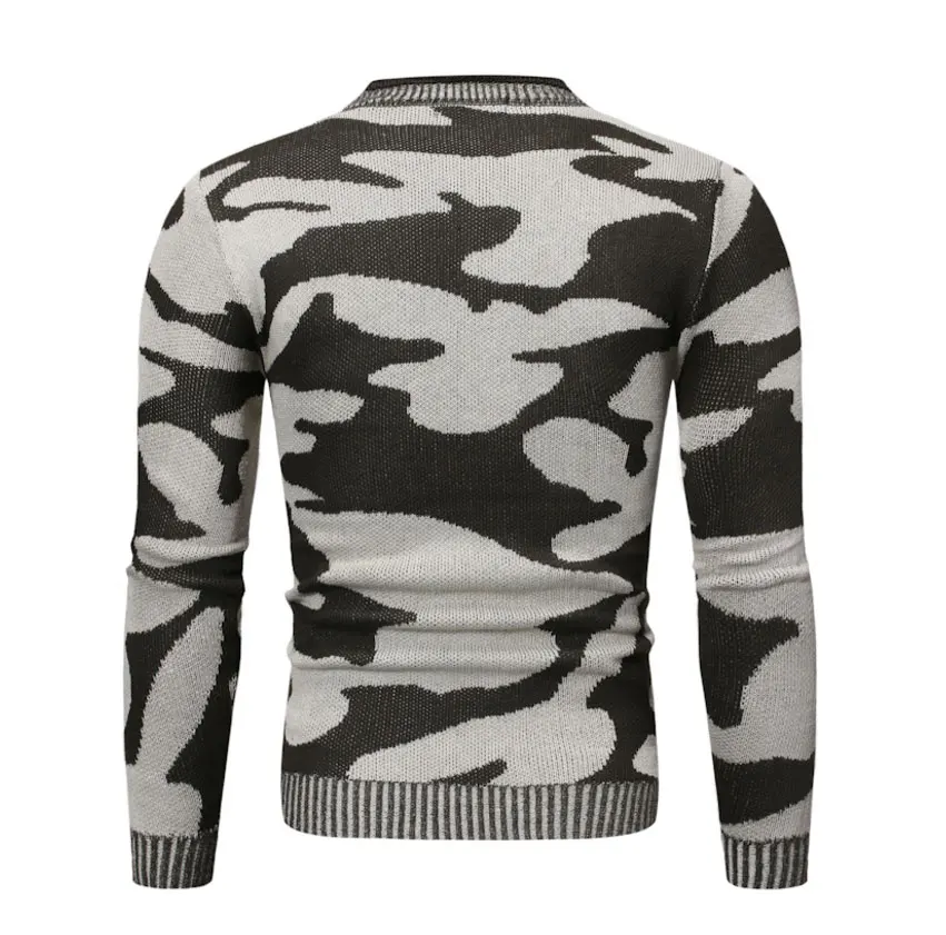 SUKIWML свитер для мужчин камуфляж Pull Homme Pull Hiver Homme теплый повседневный осенний трикотажный Мужской пуловер Slim Fit мужские топы