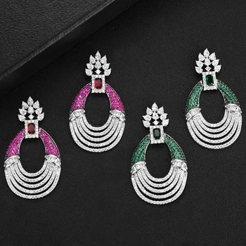 

GODKI Jimbora New Design Gorgeous Charm Fine Drop Earrings For Women Bride Wedding Daily Party Show Earrings Jewelry Trendy