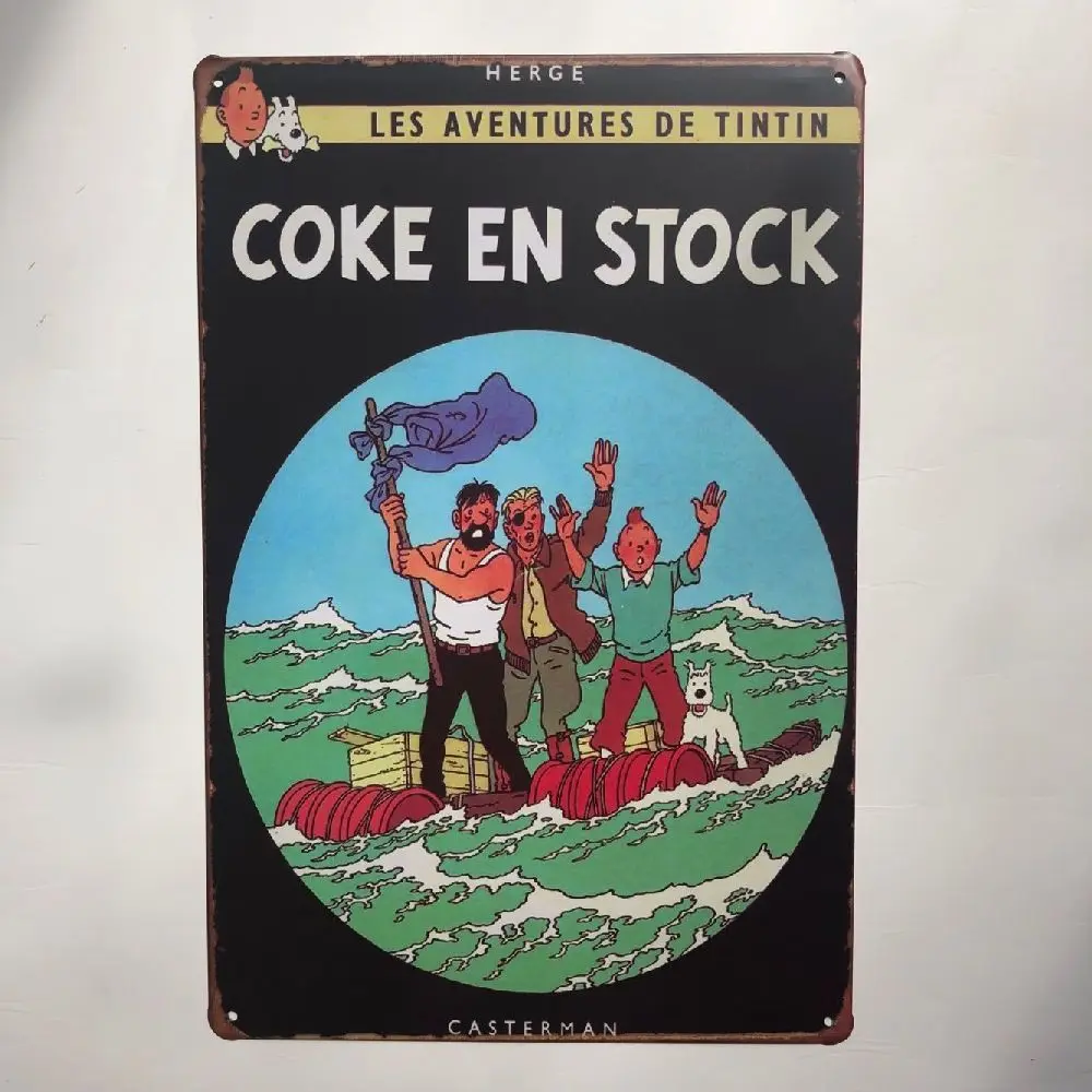 TinTin винтажная металлическая пластина в стиле залива оловянные знаки бензиновый