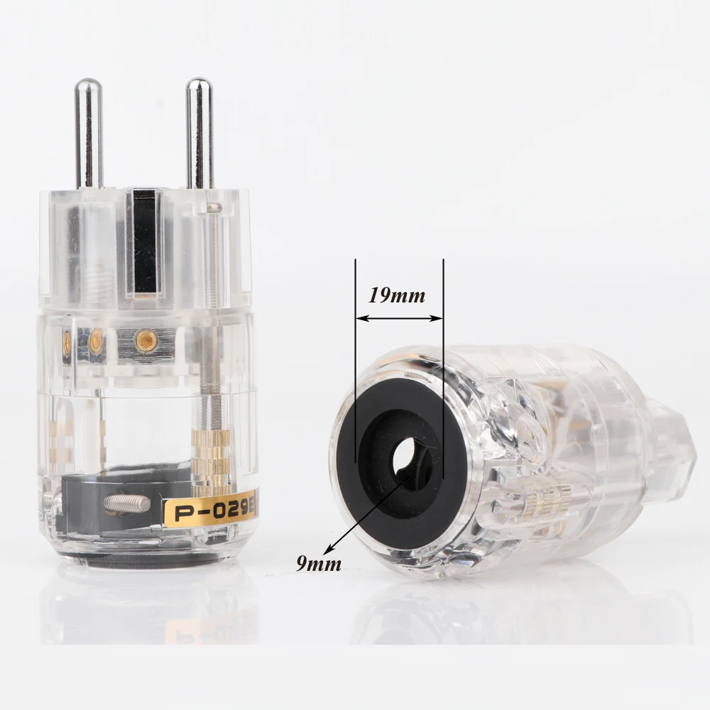 P029E Hifi родиевое покрытие штепсельная вилка ЕС Schuko IEC гнездовой разъем для Кабель