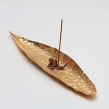 Лист из цинкового сплава держатель для благовоний винтажный Будда Держатель для ароматических палочек китайская лодка благовония горелки для буддийского храма поставки