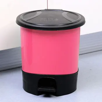 

Trash Pedal Pressing Type Can Bathroom Kitchen Office Garbage Dust Bin Storage Bucket Storage Box Eco-Friendly Waste Can
