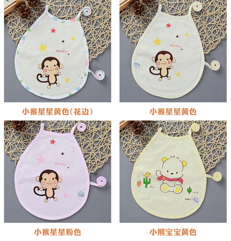 Бандаж для младенцев Love shi miao, двухслойный, из чистого хлопка, для новорожденных, с начесом, из чесаного хлопка, с рисунком, с маленькими карманами