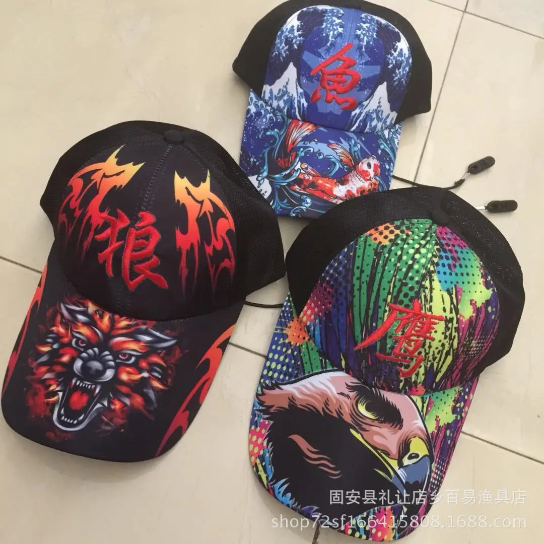 

Mesh Fishing Hat Summer New Style Outdoor Coloured Drawing Sun Protection Hat Sun-resistant Quick-Dry Hat