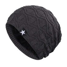 Унисекс зимняя громоздкая шапочка вязаная шапка с черепом удобные ветрозащитные шапки с флисовой подкладкой шапки бини новое поступление