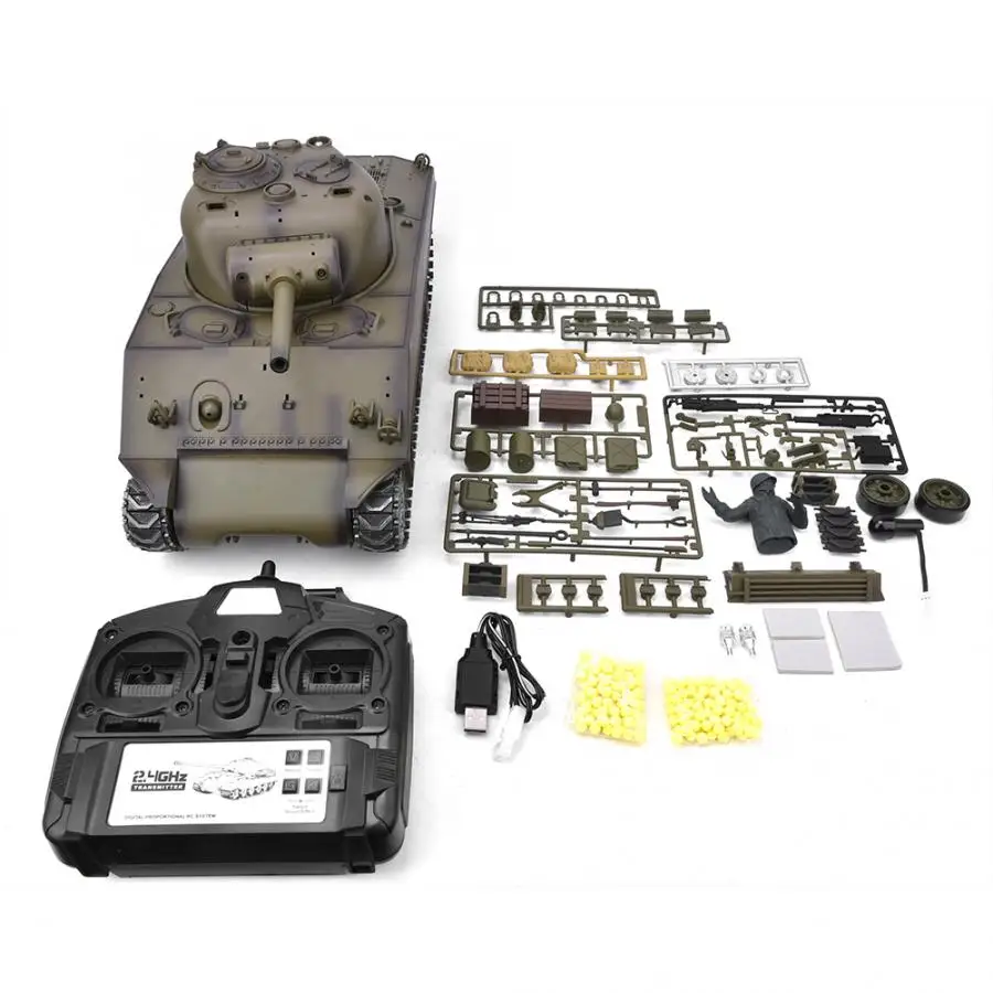 3938-1 rc Танк 1:16 масштаб 2,4G многочастотный пульт дистанционного управления Танк обновления части M4A3 6,0 Профессиональный танк