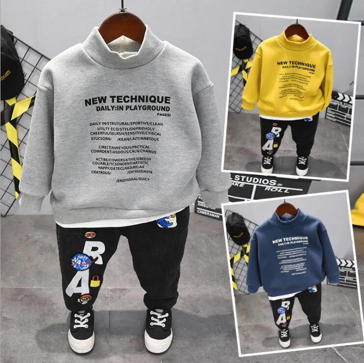 winter Kids Baby Clothing Sets For Boy Children Boys Clothes Sets High Quality Tracksuit For Boys plush Sweaters,plush jeans 2-6