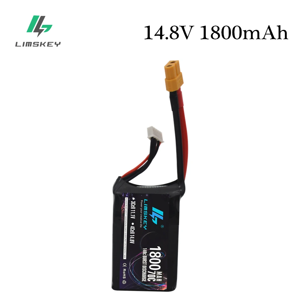 Зарядное устройство 14,8 V RC 1800mAh 4S RC Lipo батарея софткейс 70C Lipo с разъемом XT60 для RC автомобиля грузовика самолета FPV дрона