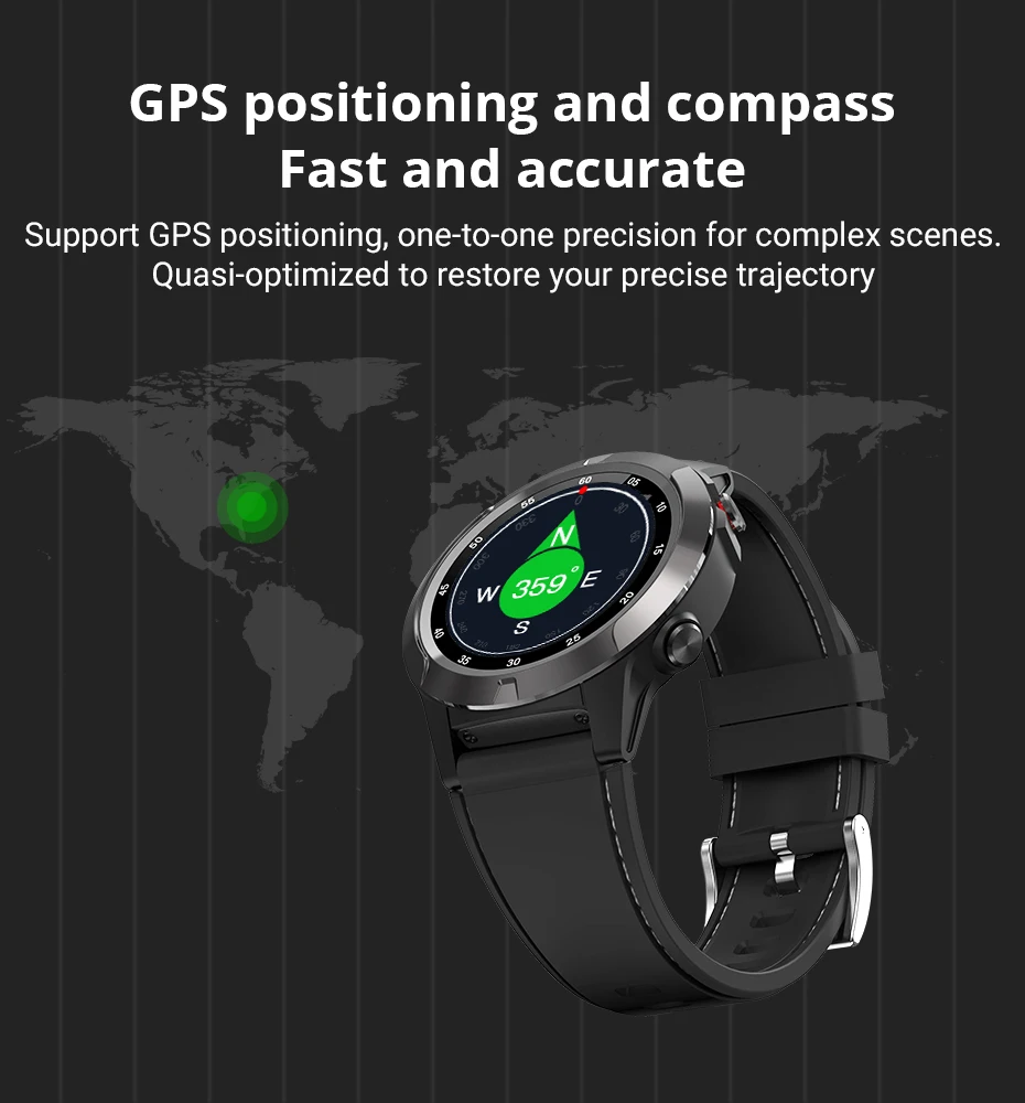 Makibes M4 Смарт-часы компас многоязычный gps для мужчин спортивный монитор сердечного ритма напоминание о звонках активности фитнес-трекер
