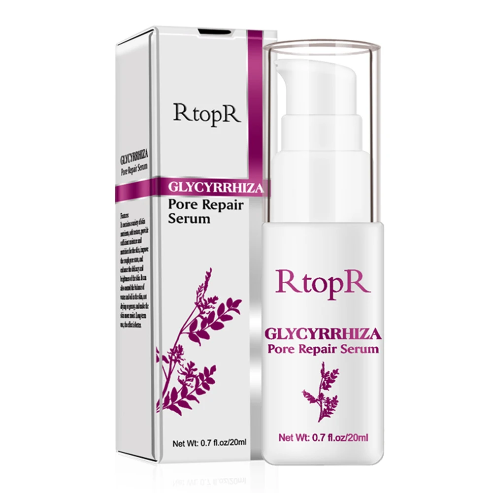 20ml RtopR солодки лицо поры восстанавливающая сыворотка коллагеновый, для лица Отбеливающее, омолаживающее воздействие увлажняющее масло эффективный уменьшает поры, TSLM1 - Вес нетто: 20ml